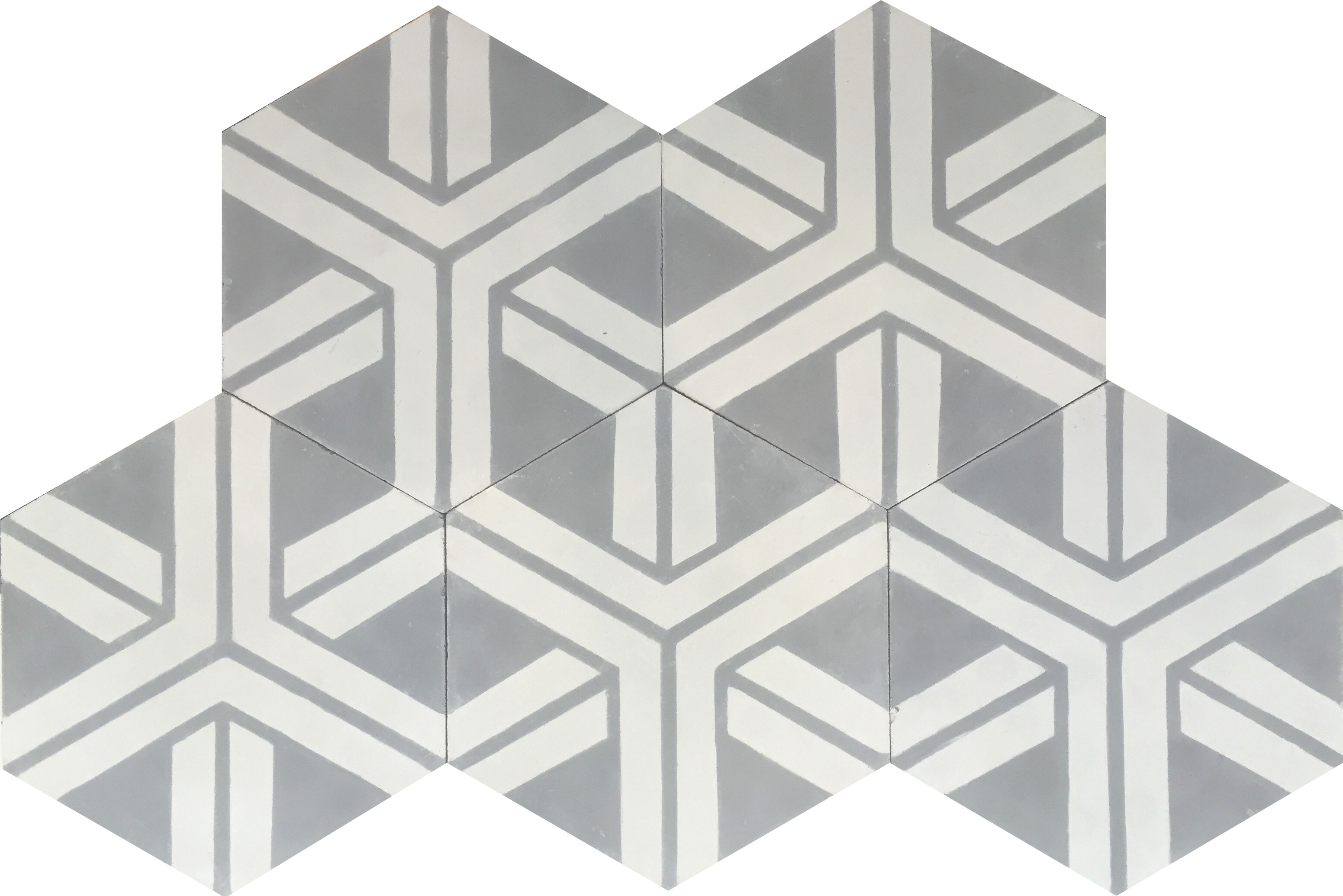 Hexagonal Lanza Encaustic Cement Tiles